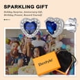 thumbnail image 6 of Bestyle Hypoallergenic Birthstone Earrings for Women, 0.5ct Heart Stud Earrings in Copper & 925 Silver Christmas Stocking Stuffers Birthday Gifts, 6 of 9