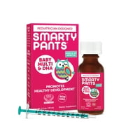 SmartyPants Baby Multi & DHA Liquid Drops, Lutein & Immune Support for Infants 6-24 Months - 1 fl oz