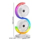 thumbnail image 3 of Ventilador de circulación de doble cabezal, mini ventilador silencioso de escritorio con luz ambiental, ventilador fotoeléctrico., 3 of 9