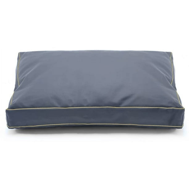 Dalema Funda para cama para perro, impermeable, de plástico resistente, funda para cama para mascotas, pelo antiadherente, fácil de limpiar, rectangular, rellenable, con cremallera (gris oscuro, 53 pu