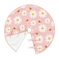 thumbnail image 2 of Daiia Daisy And Bee Drawing Merry Christmas Tree Skirt , Xmas Large Lace-up Tree Skirt, Santa Snowflakes Rustic Home Decorations New Year Party Farmhouse Decor-30", 2 of 7