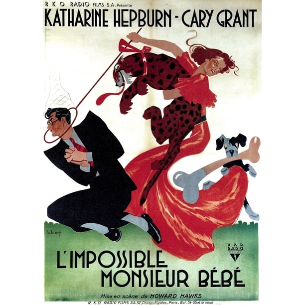 Bringing Up Baby Aka L Impossible Monsieur Bebe Cary Grant Katharine Hepburn 1938 Movie Poster Masterprint 11 X 17 Walmart Com Walmart Com
