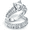Clear, variant on Womens 3CT Art Deco Style Princess Cut Solitaire CZ Wedding Ring Set Sterling Silver