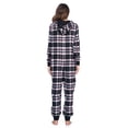 thumbnail image 5 of Ashford & Brooks Women's Flannel Hooded One Piece Pajama Union Jumpsuit, 5 of 6
