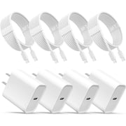 iPhone 15 Charger, USB C Charger, 4-Pack USB C Fast Wall Charger, USB C Charger Block (4-Pack 6 ft USB C Cable Included) for iPhone 15/15 Pro/15 Pro Max/iPad Pro/AirPods Samsung & More