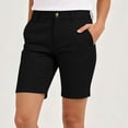 thumbnail image 5 of Bermuda Golf Shorts For Women Quick Dry Active Shorts Knee Length High Waisted Elastic Short Pant Baggy Relaxed Fit Lounge Breathable Sweat-Pant - (Mid-Thigh Length Style), 5 of 8