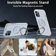 thumbnail image 4 of Rancase for iPhone 15 Pro Max Case with Magnetic Invisible Stand - Slim Translucent Design, Built-in Screen Protector, Military-Grade Drop Protection, Shockproof, MagSafe Compatible - Clear, 4 of 6