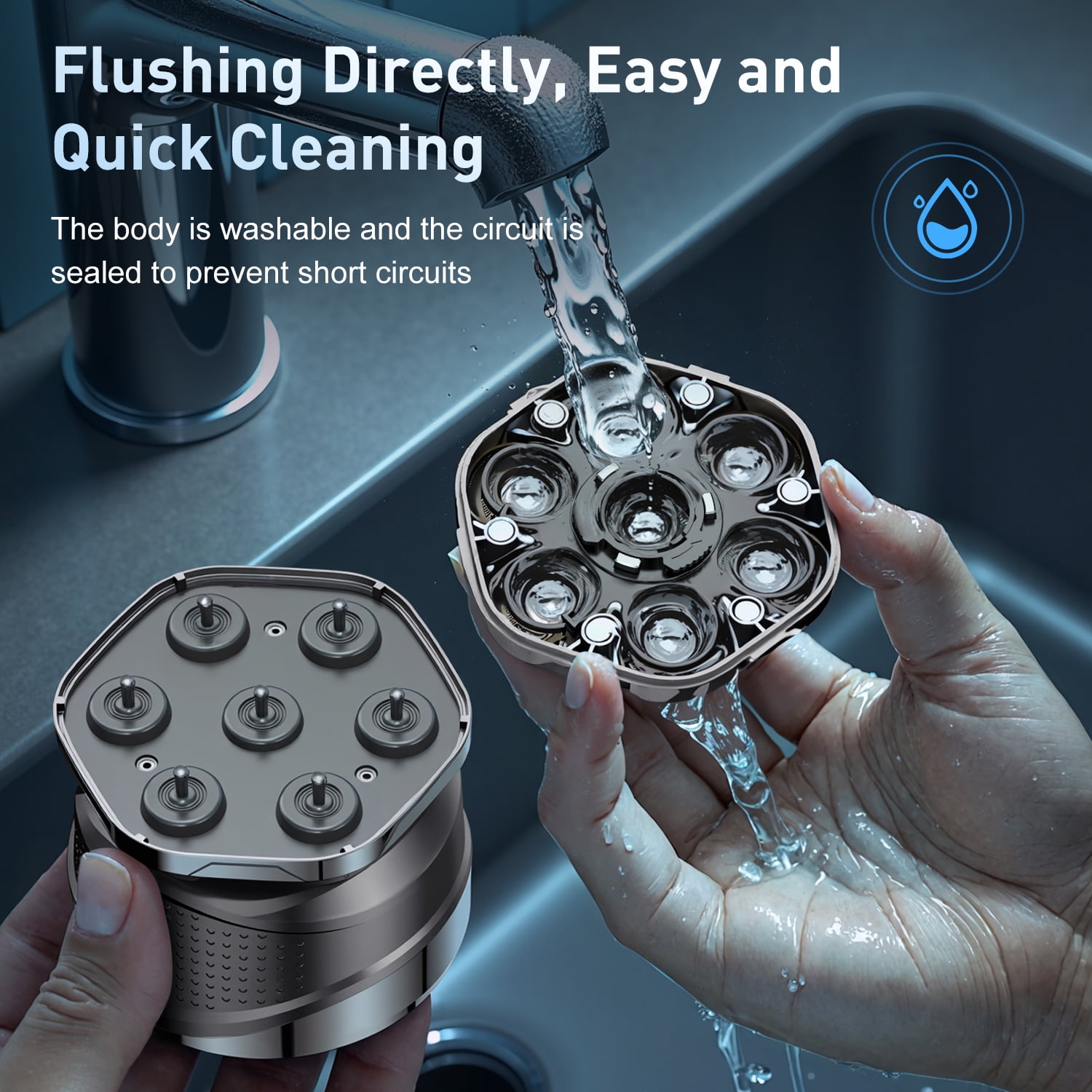 KAIPARA Head Shavers for Bald Men, Magnetic Electric Razor for Men, 7D Rotary Shavers, Cordless Rechargeable IPX6 Waterproof Rechargeable Shaver