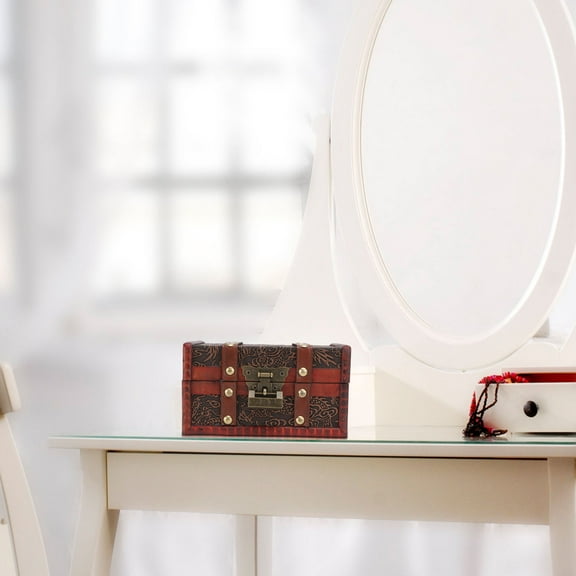 Supvox 1Pc Wooden Jewelry Box Waterproof Durable Storage Case