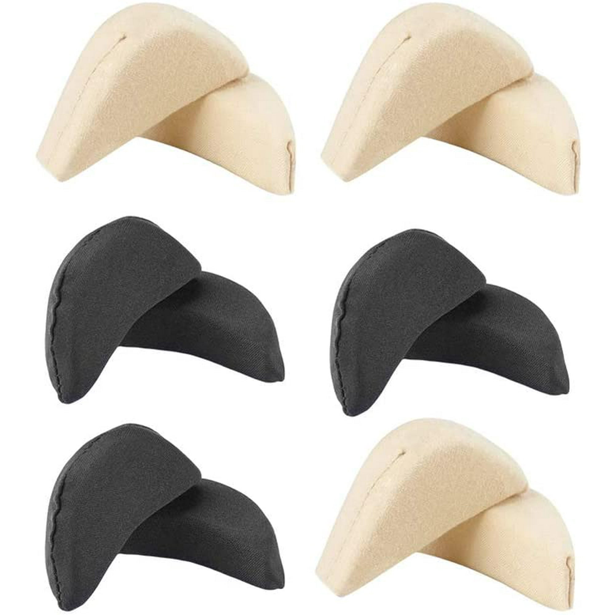 5 Pairs High Heel Toe Fillers Shoe Big Toe Insert Cushions Heel Toe Plug Insoles Thicken Sponge Shoe Inserts for Women Girls Ladies Skin Color Black Walmart