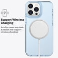 thumbnail image 5 of Shockproof Clear Design for iPhone 14 Pro Case, Certified 6.6ft Drop Protection, Raised Edges Protect Camera and Screen, Blue, 5 of 11