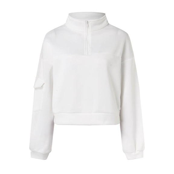 Vedolay T Shirts for Women Womenâs Basic Solid Oversized Long Pullover Hoodie Sweatshirt,White S