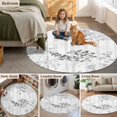 thumbnail image 6 of Grey Branches Forest Round Area&nbsp;Rug 3ft Vintage Gray Tree Watercolor Botanical Non-Slip&nbsp;Washable Circle Rugs Soft Felt Indoor Floor Mat for Bedroom Kitchen Living Room Bathroom, 6 of 9