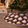thumbnail image 5 of Daiia Golden Christmas Balls Drawing Merry Christmas Tree Skirt , Xmas Large Lace-up Tree Skirt, Santa Snowflakes Rustic Home Decorations New Year Party Farmhouse Decor-36", 5 of 6
