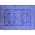 thumbnail image 1 of Ahgly Company Machine Washable Indoor Rectangle Oriental Blue Industrial Area Rugs, 4' x 6', 1 of 4