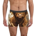 thumbnail image 1 of Balery Cow With Butterflies Lilies Calzoncillos bóxer para hombre, ropa interior de algodón suave y transpirable con cinturilla de nailon-Large, 1 of 5