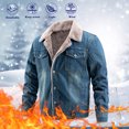 thumbnail image 2 of Vedolay Men Jackets for Winter Button Down Cardigan Open Front Soft Blazer Jackets Coat Clothes Dark Blue,XL, 2 of 4