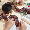 thumbnail image 5 of 10Yards Jacquard Ribbon 1-7/8 Inch Wide Flat Embroidery Polyester Ribbons Floral Woven Trim Boho Lace Fabric, 5 of 10