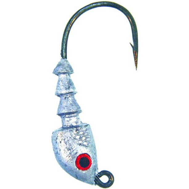 Bass Assassin JA Series Jig Head Universal Fishing Lure, Unpainted 1/8