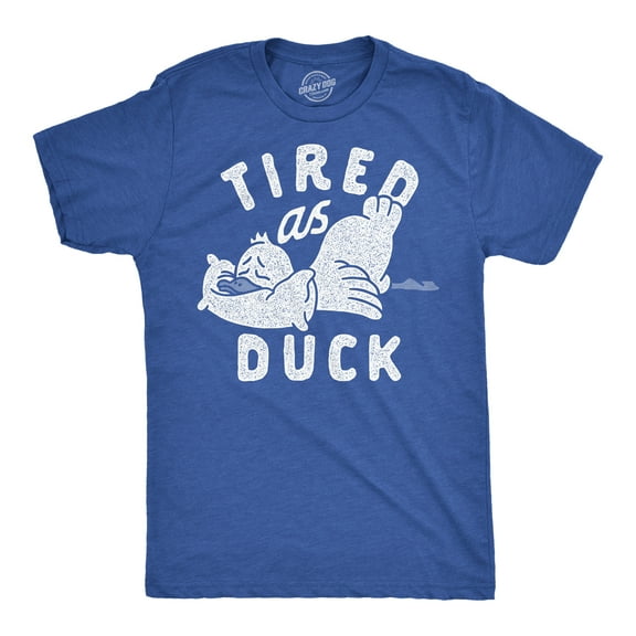 Mens Tired As Duck Funny T Shirts Sarcastic Animal Graphic Tee for Men Graphic Tees