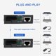 thumbnail image 3 of Convertidor Externo Gigabit Ethernet, Admite 10/100 / 1000Mbps, Transceptor Convertidor de Red Ethernet a Fibra óptica (1 Par) Sunnimix Convertidor de fibra de medios de Ethernet, 3 of 8