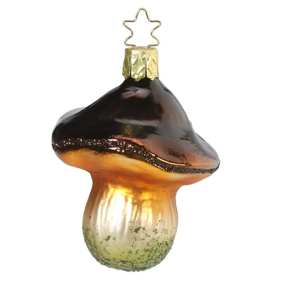 Inge Glas Bay Bolete Mushroom German Glass Christmas Ornament FREE BOX