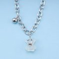 thumbnail image 5 of Pulsera de campana de oso punk, cadena gruesa de plata, cadena de mano, colgante de campana, arnés de mano, colgante de oso acrílico lindo, cadena de muñeca, regalo llamativo, 5 of 5