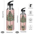 thumbnail image 2 of Yayeee 33oz Double Wall Stainless Steel Water Bottle with Flip Straw, Stripes Trees, 2 of 7