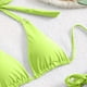 thumbnail image 5 of Traje de baño para mujer, moda, cómodo, color sólido, bikini, traje de baño de color liso para mujer, conjuntos de bikinis, trajes de baño para mujer, 5 of 6