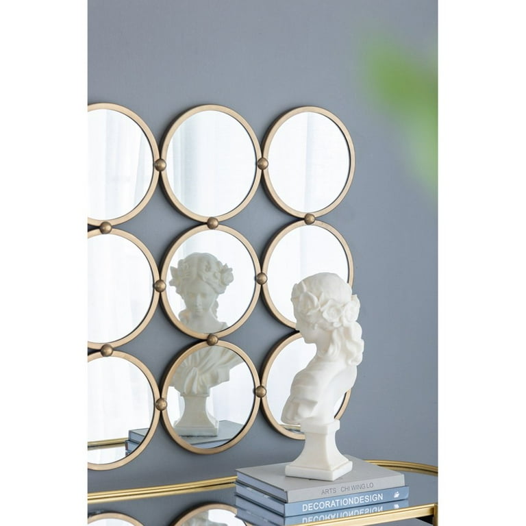 ★COURONNE★ Reve l Mirror_RCAEX25151GDX Gzxs 9 Mirror Piece Wall Decor - Circle Wall Mirror with