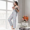 thumbnail image 5 of Salouo Cute Rabbit Print Women's Pajama Pants Casual Loose Sweatpants PJs Flowy Pants Drawstring Palazzo for Women Wide Leg Pants Lounge Pajama -Small, 5 of 8