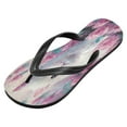thumbnail image 2 of YAZAOOSummer Flip Flops Creatively Cat Among Colorful Roses Painting Simple Beach Sandals, 2 of 8