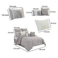 thumbnail image 5 of King Size 10 Piece Fabric Comforter Set with Medallion Prints, White- Saltoro Sherpi, 5 of 5