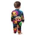 thumbnail image 4 of GYRATEDREAM Matching Family Pajamas Sets One-Piece Jumpsuit Halloween Pumpkin Romper Pajamas Set Holiday Sleepwear, 4 of 5