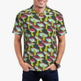 thumbnail image 1 of Balery Green Mushroom Camisa Polo de Hombre con Estampado, de Manga Corta y Tejido Medio, Camisa Tipo Golf Polo-4X-Large, 1 of 6