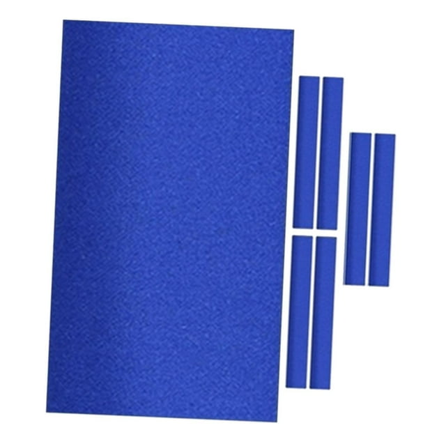 S SERENABLE Billiards Table Cloth, Pool Table Cushion Set, Professional Snooker and 6 Pieces Strips Billiard Pool Tablecloth Billiard Cloth, L Blue
