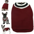 thumbnail image 3 of Ropa De Punto Para Mascotas, Chaleco De Punto Con Cuello En V Para Mascotas Pequeñas Con Sastrería 3D, Material Flocado Suave, Abrigo De Invierno Cálido A Prueba De Viento Para, 3 of 7
