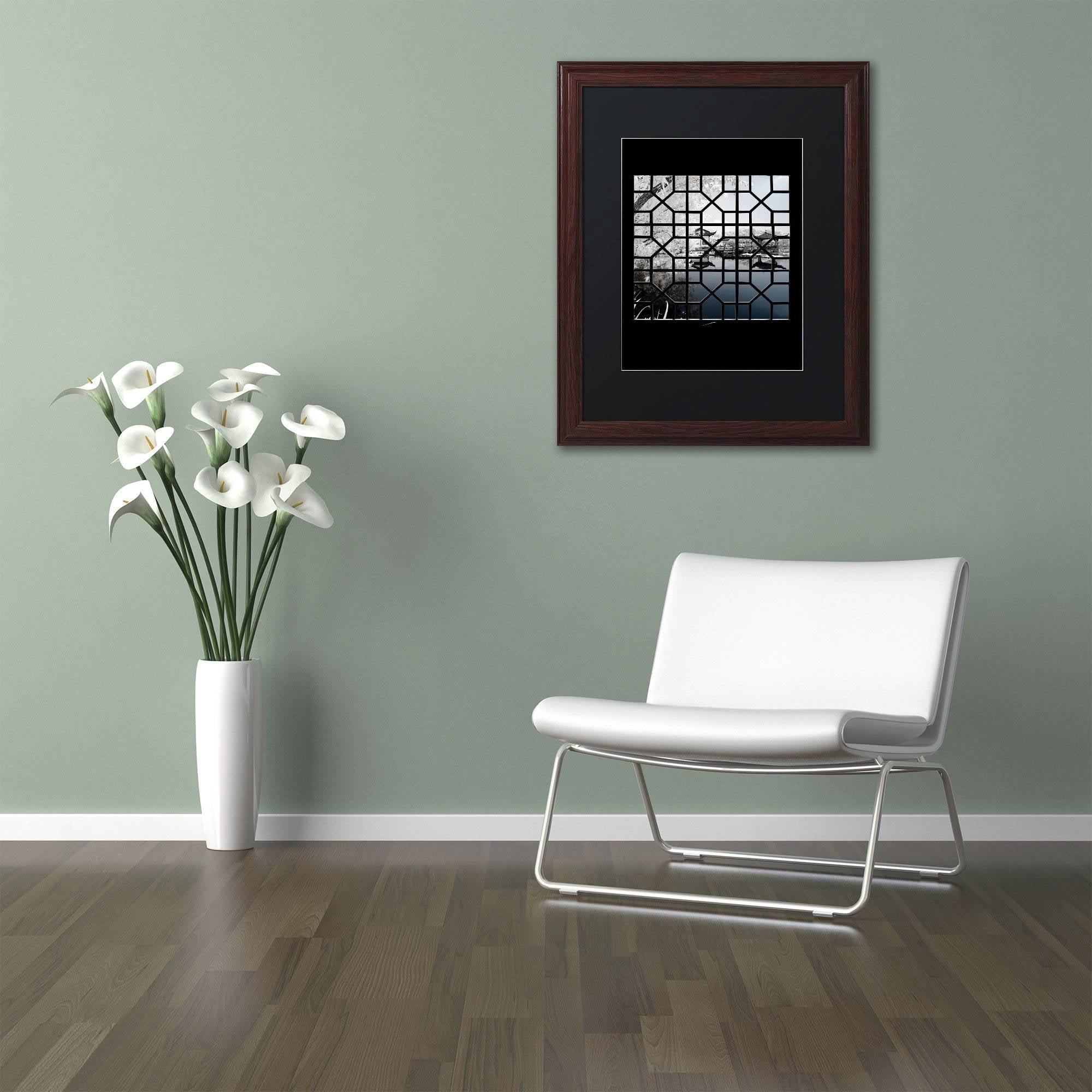 Trademark Fine Art "Navy Blue" Canvas Art by Philippe Hugonnard, Black Matte, Wood Frame