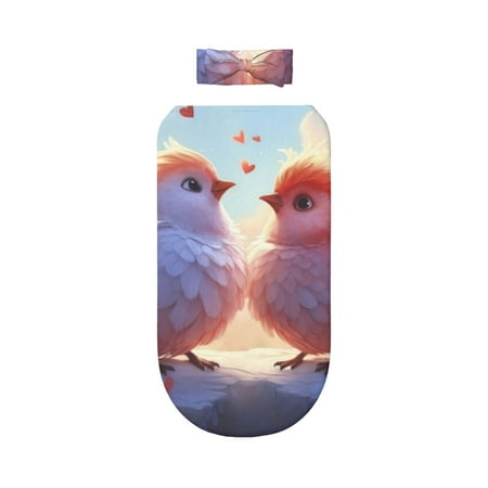 

Lafuoo Heart Sky Bird Couple Pattern 0-6 Months Newborn Swaddle Bag Headband Set for Girls Clothes Baby Care Products