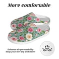 thumbnail image 6 of Yiaed Rose Flowers Print Slippers Fuzzy Warm Cozy Slippers Non Slip House Slippers For Indoor Outdoor Slippers House Slippers-13, 6 of 7