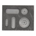 thumbnail image 3 of Molde de lingote de grafito, 3 rectangulares, 2 agujeros redondos, molde de fundición resistente a altas temperaturas para Metal, oro, plata, latón, 3 of 5