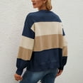 thumbnail image 7 of Viikei Plus Size Cardigans for Women Sweater Coat Cardigan Women Cardigans Clearance Casual Stripe Stitching Recreational Long Sleeve Cardigan Loose Sweater Coat, 7 of 7
