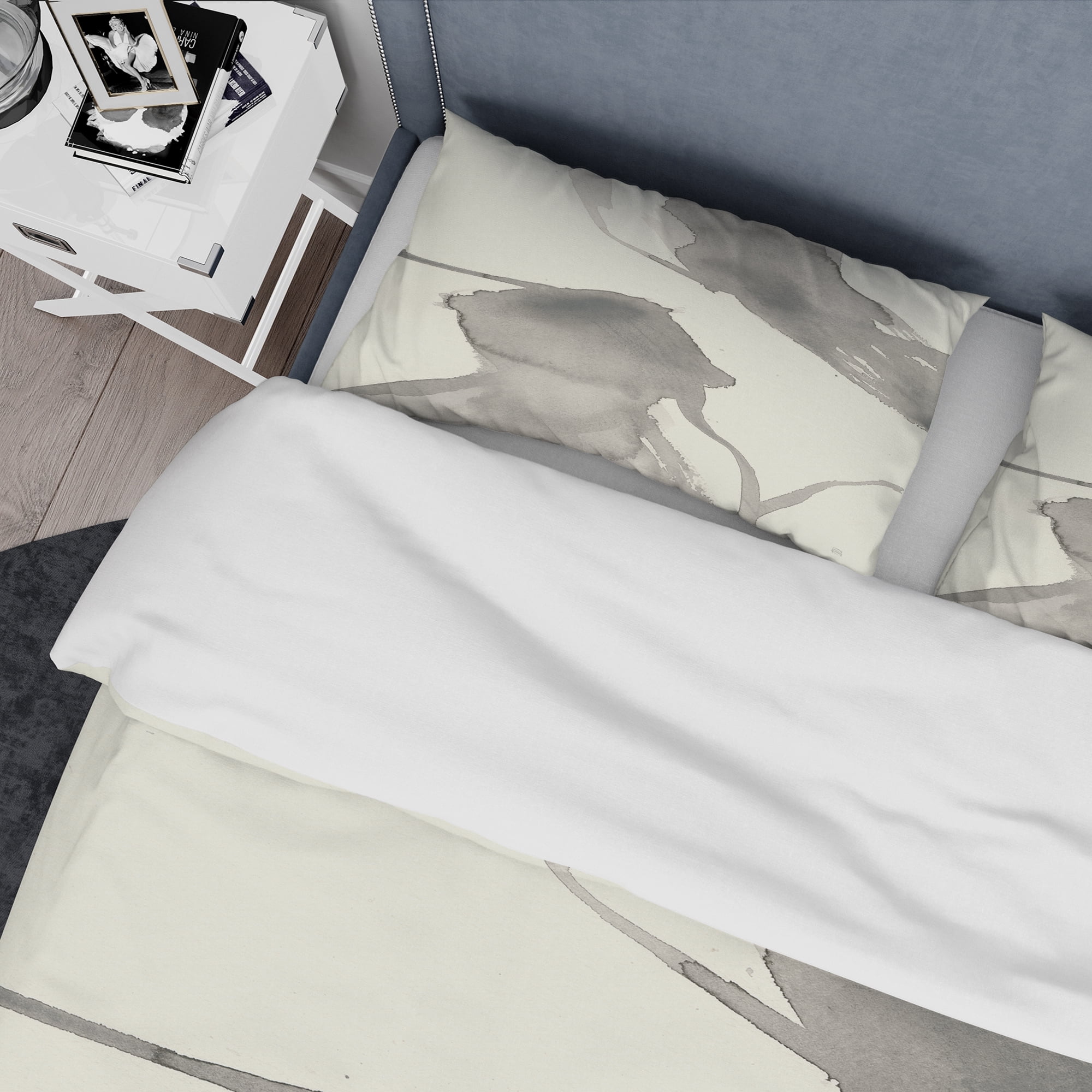 Designart 'minimal geometric Zen IV' Geometric Duvet Cover Set