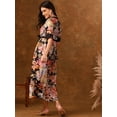 thumbnail image 5 of Steverzon Women's Floral Printed Belted Pleated Fit & Flare Dress, 5 of 6
