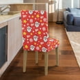 thumbnail image 4 of COEQINE Christmas Dining Chair Covers 1-Pack, Reusable Stretchable Dining Chair Slipcovers for Easy Home Decor Update, Universal Fit Polyester Spandex, Santa Claus Star Red, 4 of 7