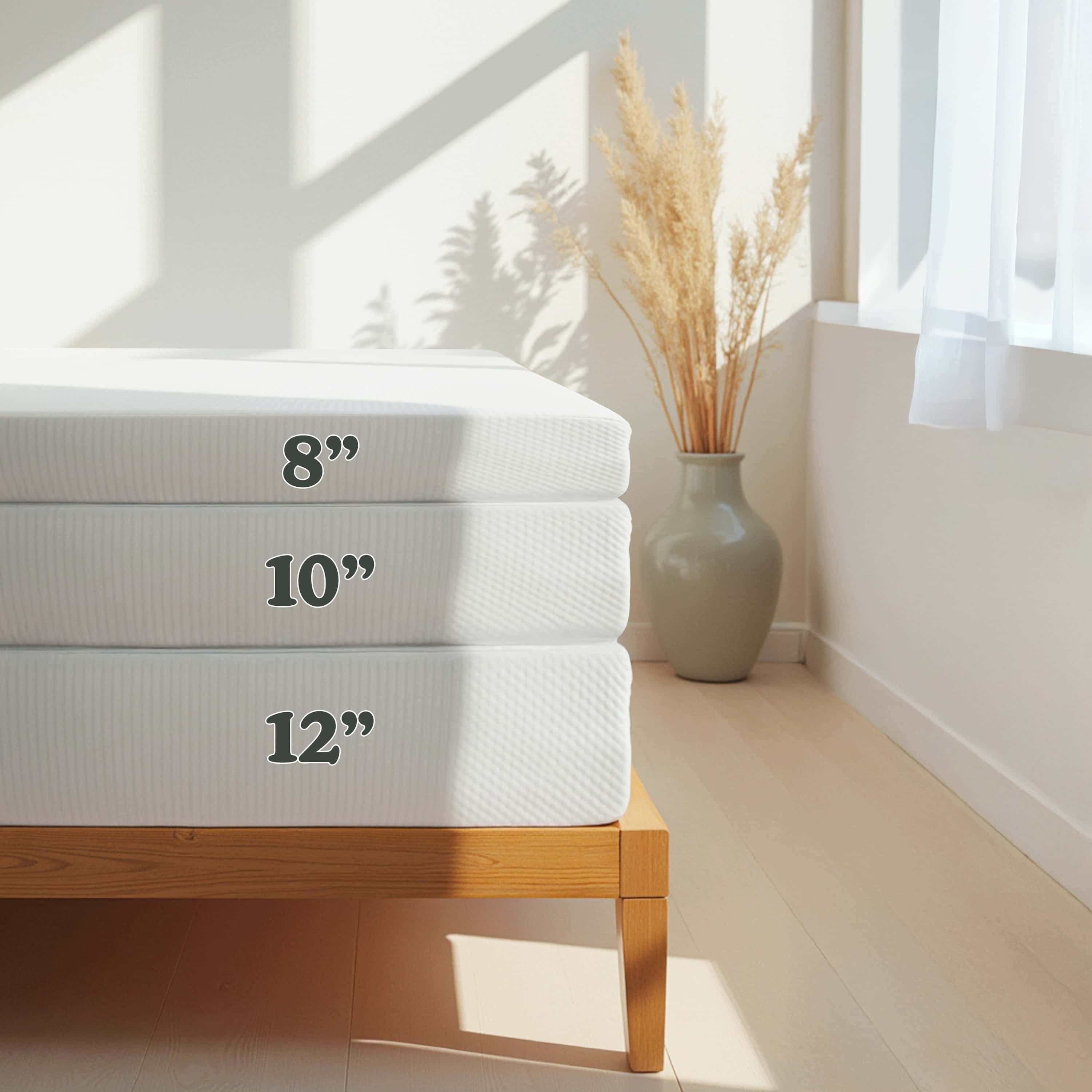 Hearth & Harbor 12" Full Size Mattress in a Box, Cooling Memory Foam Mattress Full, CertiPUR-US Certified, Fiberglass Free