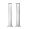 thumbnail image 1 of Unique Bargains 250ml Laboratory Measurements Clear White Plastic Graduated Cylinder 2 Pcs, 1 of 4
