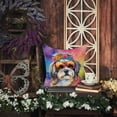 thumbnail image 3 of Shih Tzu Hippie Dawg Fabric Decorative Pillow 18 in x 18 in, 3 of 5