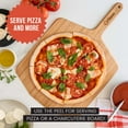 thumbnail image 4 of Chef Pomodoro 14-inch Bamboo Pizza Peel, Wooden Pizza Paddle with Non-Slip Handle, 23 x 14 in, 4 of 7