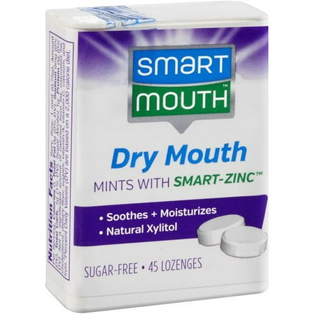 SmartMouth Smart-Zinc Dry Mouth Mints, 45  adjoin - Walmart.com